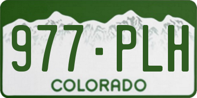 CO license plate 977PLH