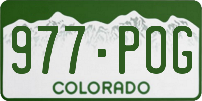 CO license plate 977POG
