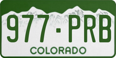 CO license plate 977PRB