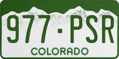 CO license plate 977PSR