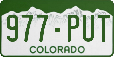 CO license plate 977PUT