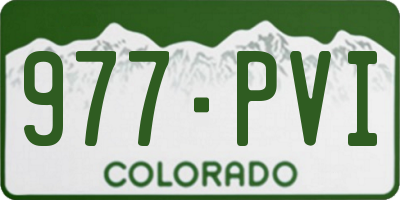 CO license plate 977PVI