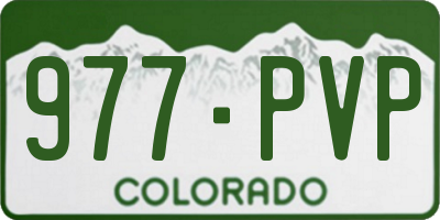 CO license plate 977PVP