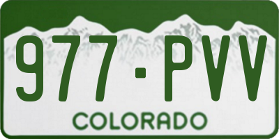 CO license plate 977PVV