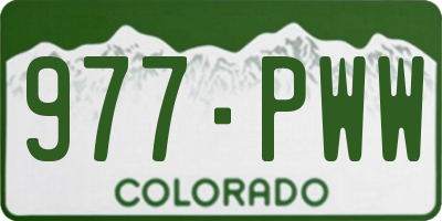 CO license plate 977PWW