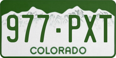 CO license plate 977PXT