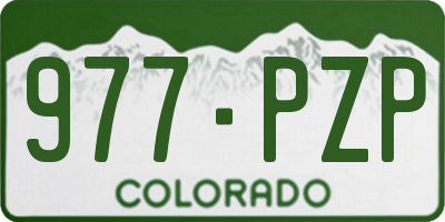 CO license plate 977PZP