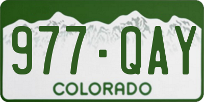 CO license plate 977QAY