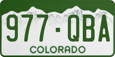 CO license plate 977QBA