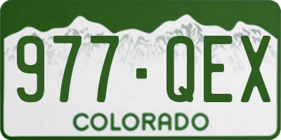 CO license plate 977QEX