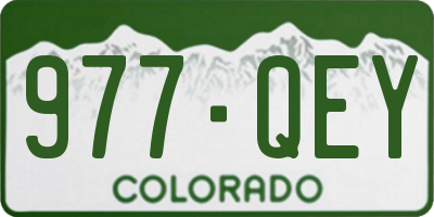 CO license plate 977QEY