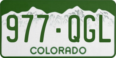 CO license plate 977QGL