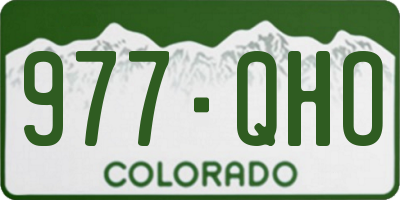 CO license plate 977QHO