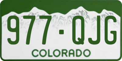 CO license plate 977QJG