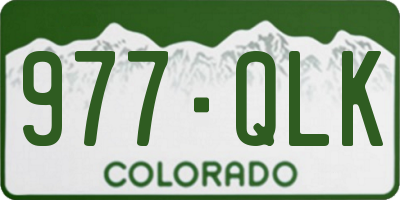 CO license plate 977QLK