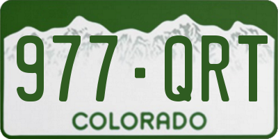 CO license plate 977QRT