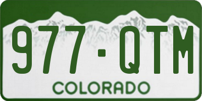 CO license plate 977QTM