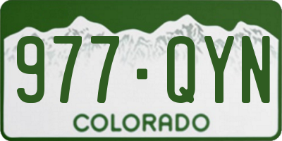 CO license plate 977QYN