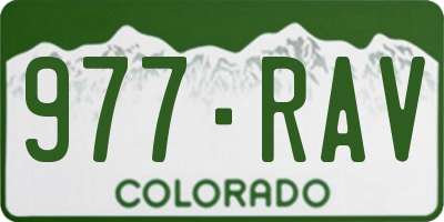 CO license plate 977RAV