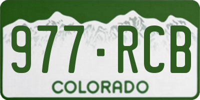 CO license plate 977RCB