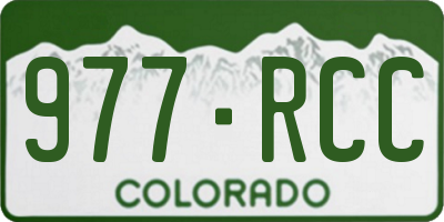 CO license plate 977RCC