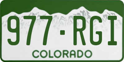 CO license plate 977RGI