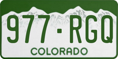 CO license plate 977RGQ