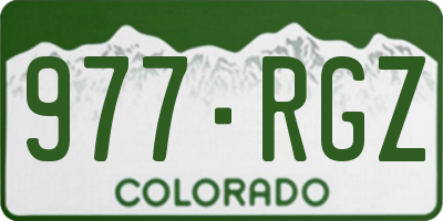 CO license plate 977RGZ