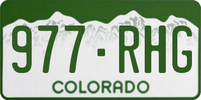 CO license plate 977RHG