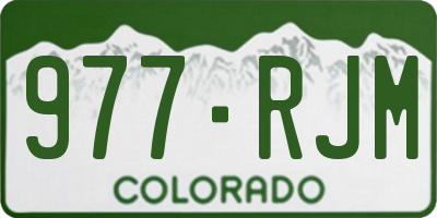 CO license plate 977RJM