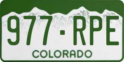 CO license plate 977RPE