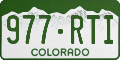 CO license plate 977RTI