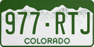 CO license plate 977RTJ