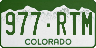 CO license plate 977RTM