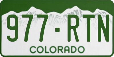 CO license plate 977RTN