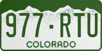 CO license plate 977RTU
