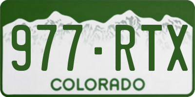 CO license plate 977RTX