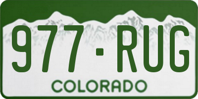 CO license plate 977RUG
