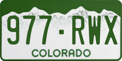 CO license plate 977RWX