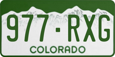 CO license plate 977RXG
