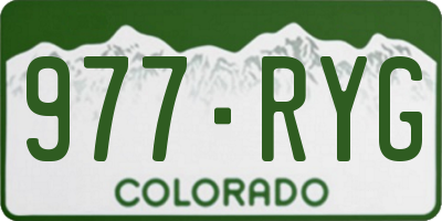 CO license plate 977RYG