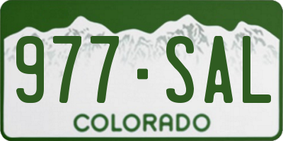 CO license plate 977SAL