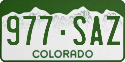 CO license plate 977SAZ