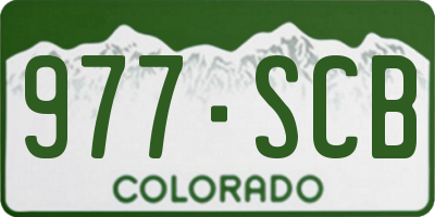CO license plate 977SCB