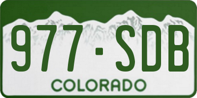 CO license plate 977SDB