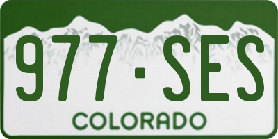 CO license plate 977SES