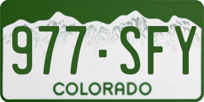 CO license plate 977SFY