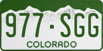 CO license plate 977SGG