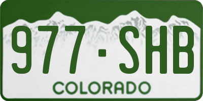 CO license plate 977SHB