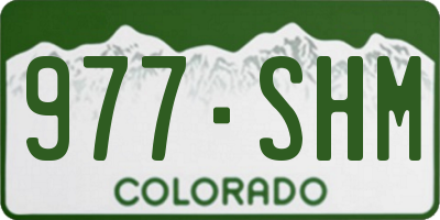 CO license plate 977SHM
